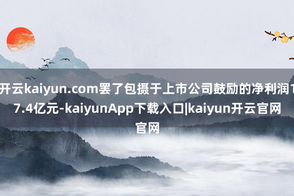 开云kaiyun.com罢了包摄于上市公司鼓励的净利润17.4亿元-kaiyunApp下载入口|kaiyun开云官网